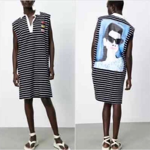 Zara Dresses & Skirts - NWT ZARA NATACHA PASCHAL STRIPED DRESS POLO BLOGGERS  SMALL 🕶️ Host Pick